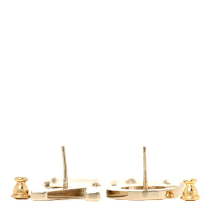 Chanel Metal Cha-Nel Logo Drop Earrings Gold 3 of 6