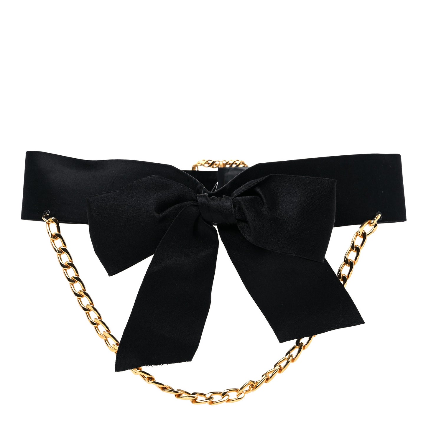 Satin Bow Belt 75 30 Black