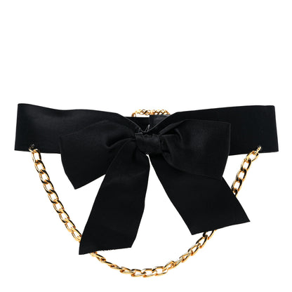 Chanel Satin Bow Belt 75 30 Black 2 of 7