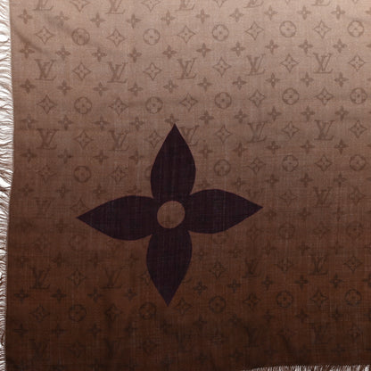 Louis Vuitton Wool Monogram Glory LV Shawl Beige 4 of 5