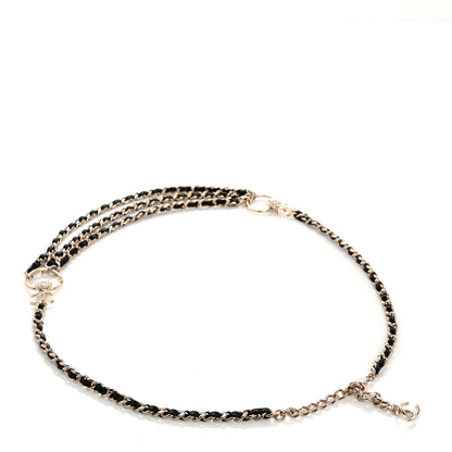 Chanel Lambskin CC Chain 85 Belt Black Gold Pearly White 2 of 5