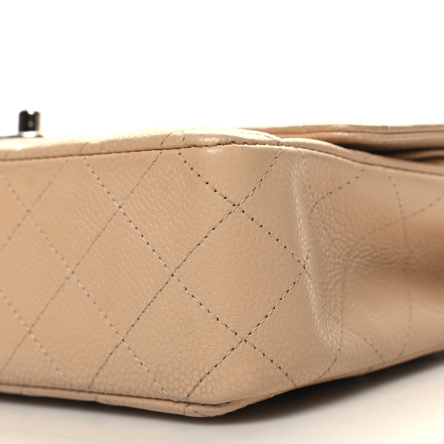 Chanel Caviar Quilted Medium Double Flap Beige 10 of 14