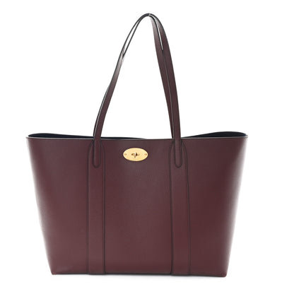 Mulberry Small Classic Grain Bayswater Tote Burgundy Oxford Blue 1 of 10