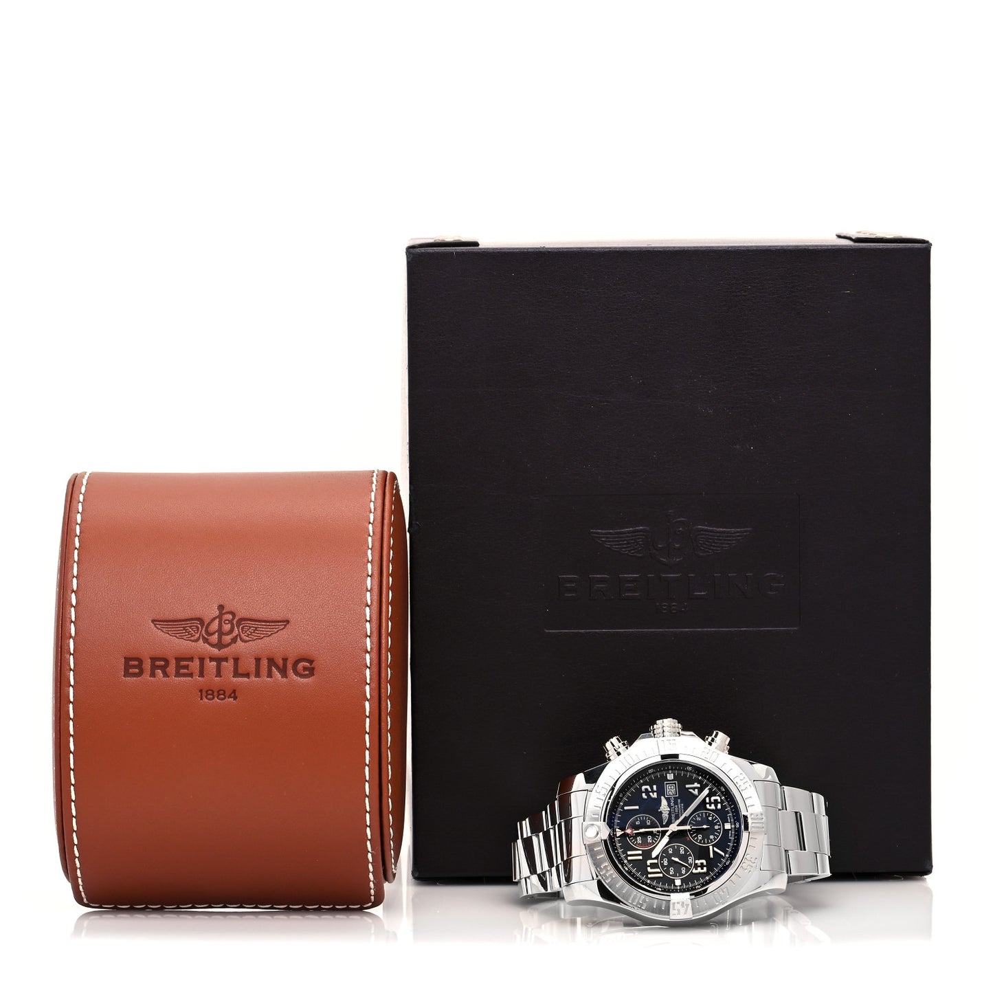 Stainless Steel 48mm Super Avenger II Automatic Watch Volcano Black A13371