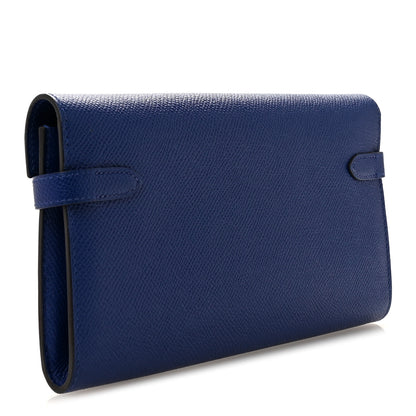 Hermes Epsom Kelly Longue Wallet Bleu Electrique 3 of 8