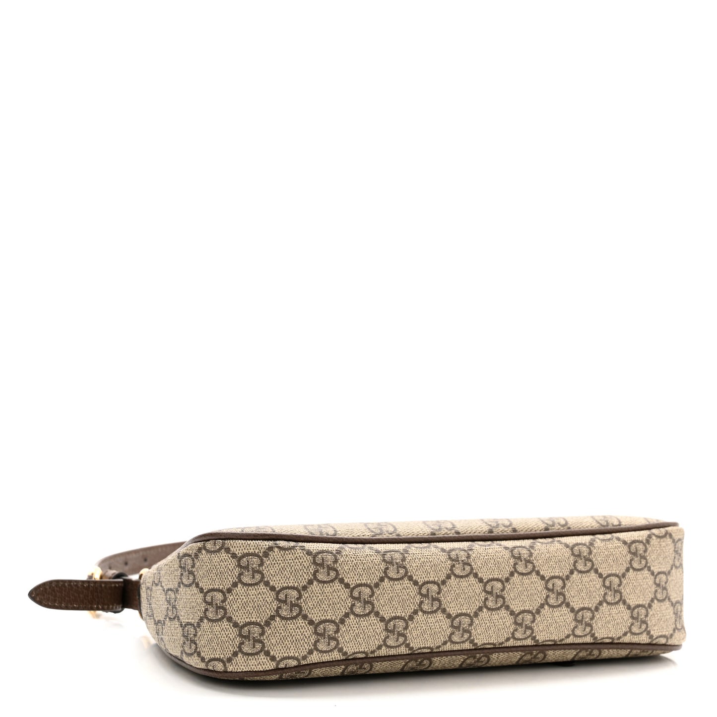 GG Supreme Monogram Textured Dollar Calfskin Small Ophidia Hobo Beige Ebony New Acero