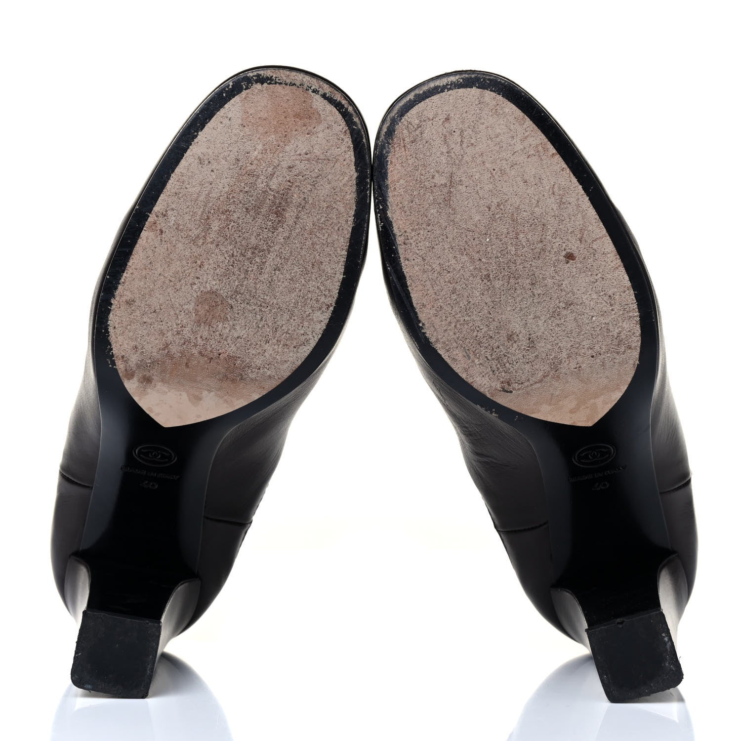 Chanel Calfskin CC Turnlock Ankle Boots 40 Brown 8 of 10