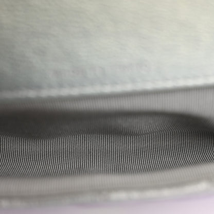 Chanel Gradient Metallic Calfskin Quilted Glasses Case With Chain Silver Blue Yellow Purple 5 of 13