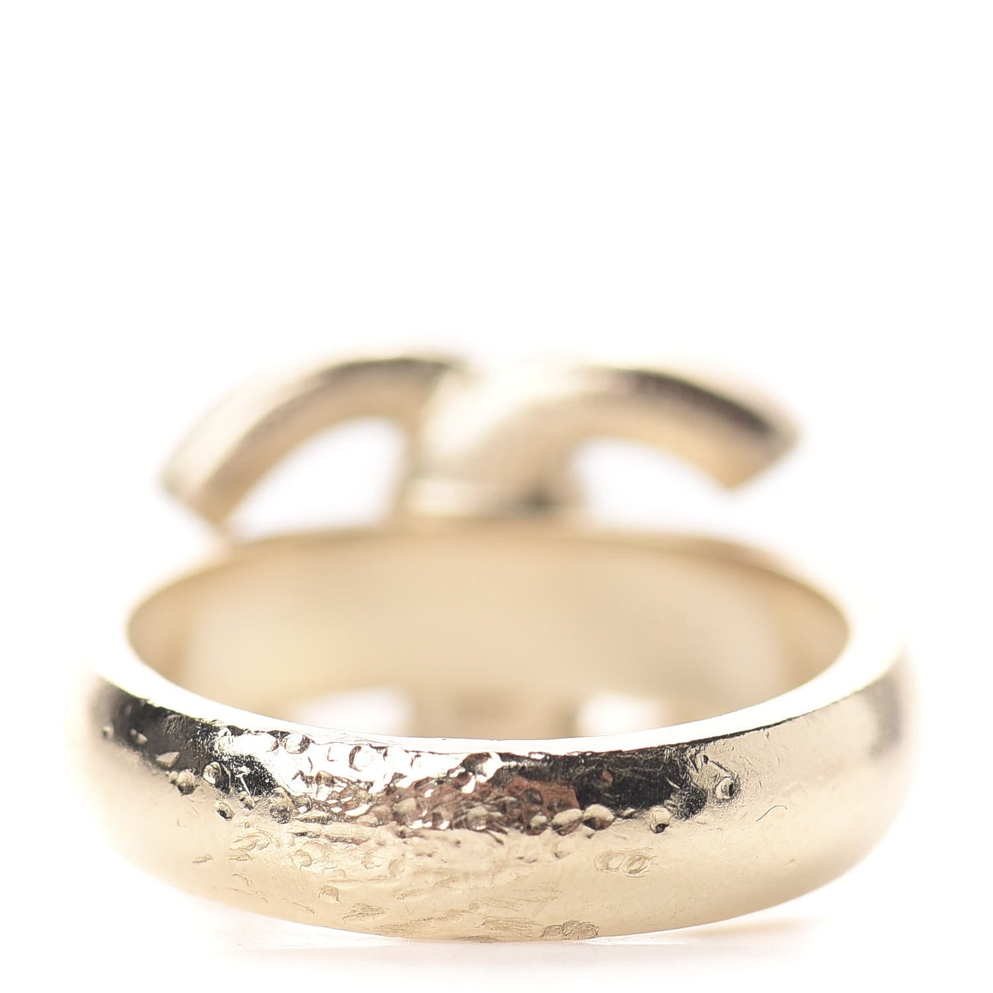 Crystal Baguette CC Ring 6 Gold