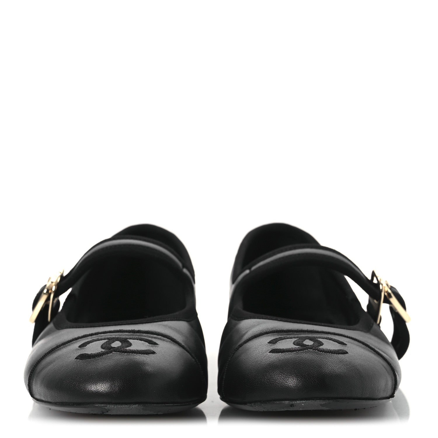 Chanel Lambskin Mary Jane Flats 36 Black 3 of 12