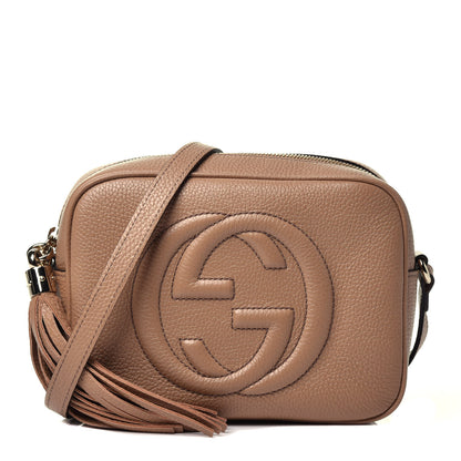 Gucci Pebbled Calfskin Small Soho Disco Bag Rose Beige 1 of 9