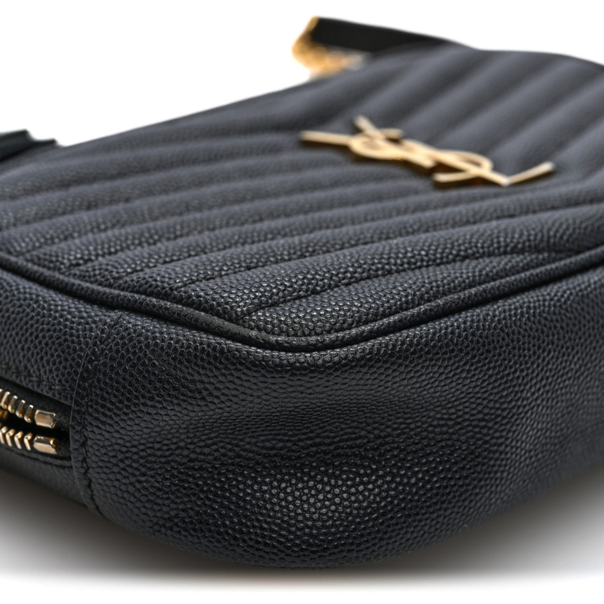 Grain De Poudre Matelasse Monogram Mini Lou Camera Bag Black