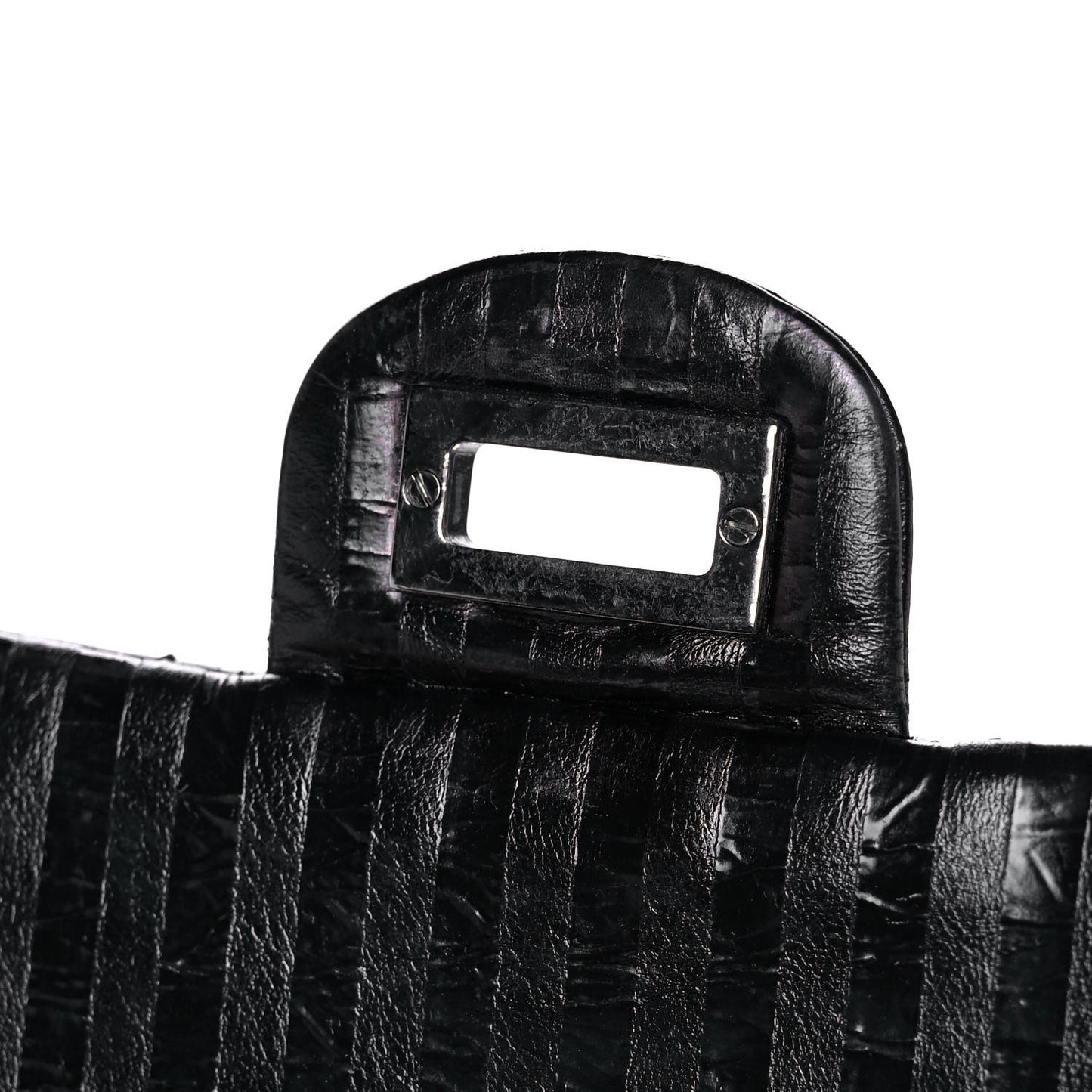 Metallic Calfskin Striped 2.55 Reissue 226 Flap Black