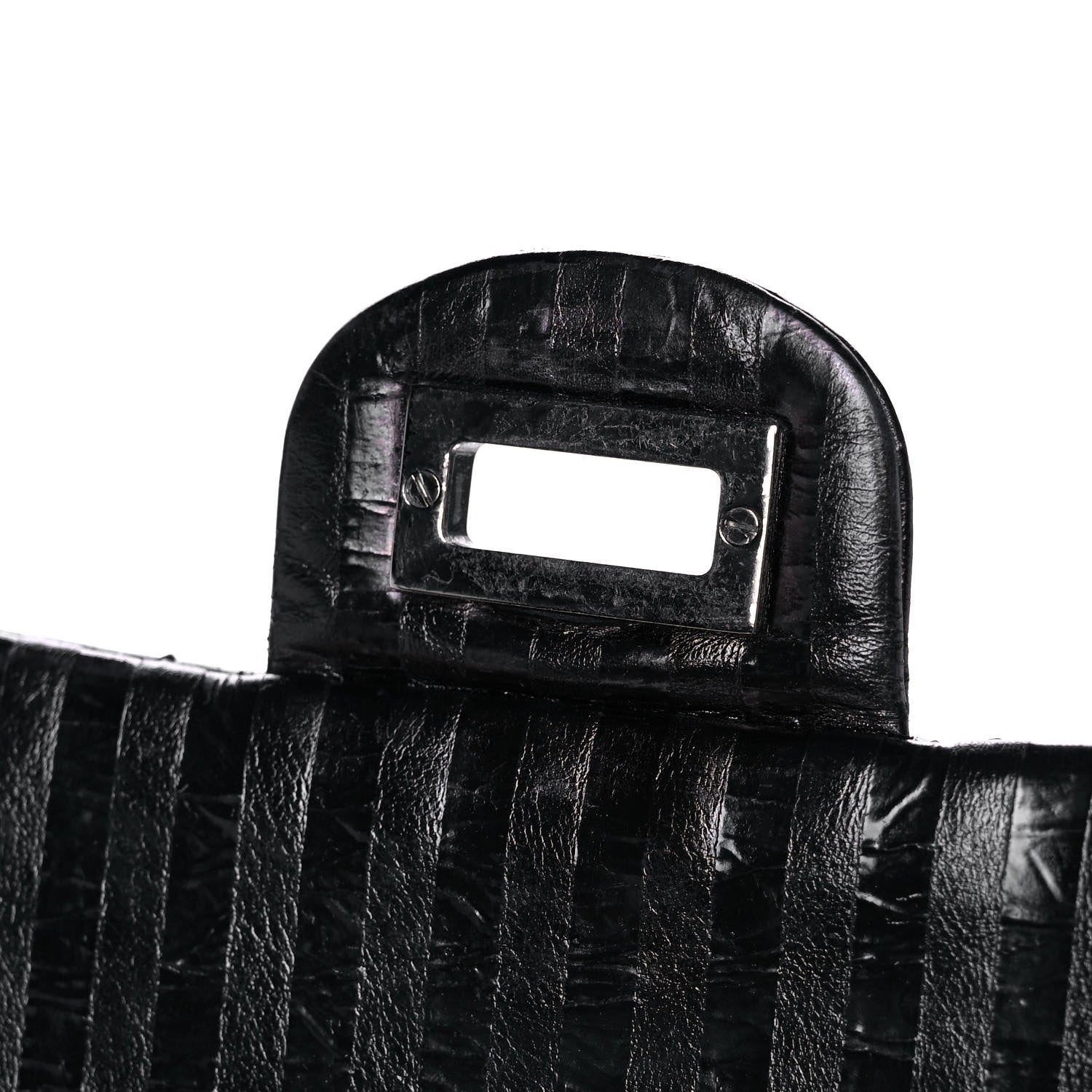 Chanel Metallic Calfskin Striped 2.55 Reissue 226 Flap Black 12 of 15