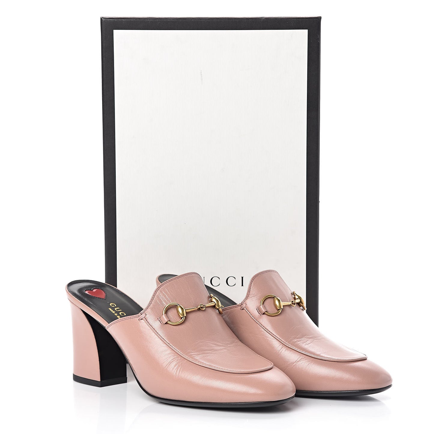 Malaga Kid Horsebit Princetown Mid Heel Mules 38 Crystal Pink