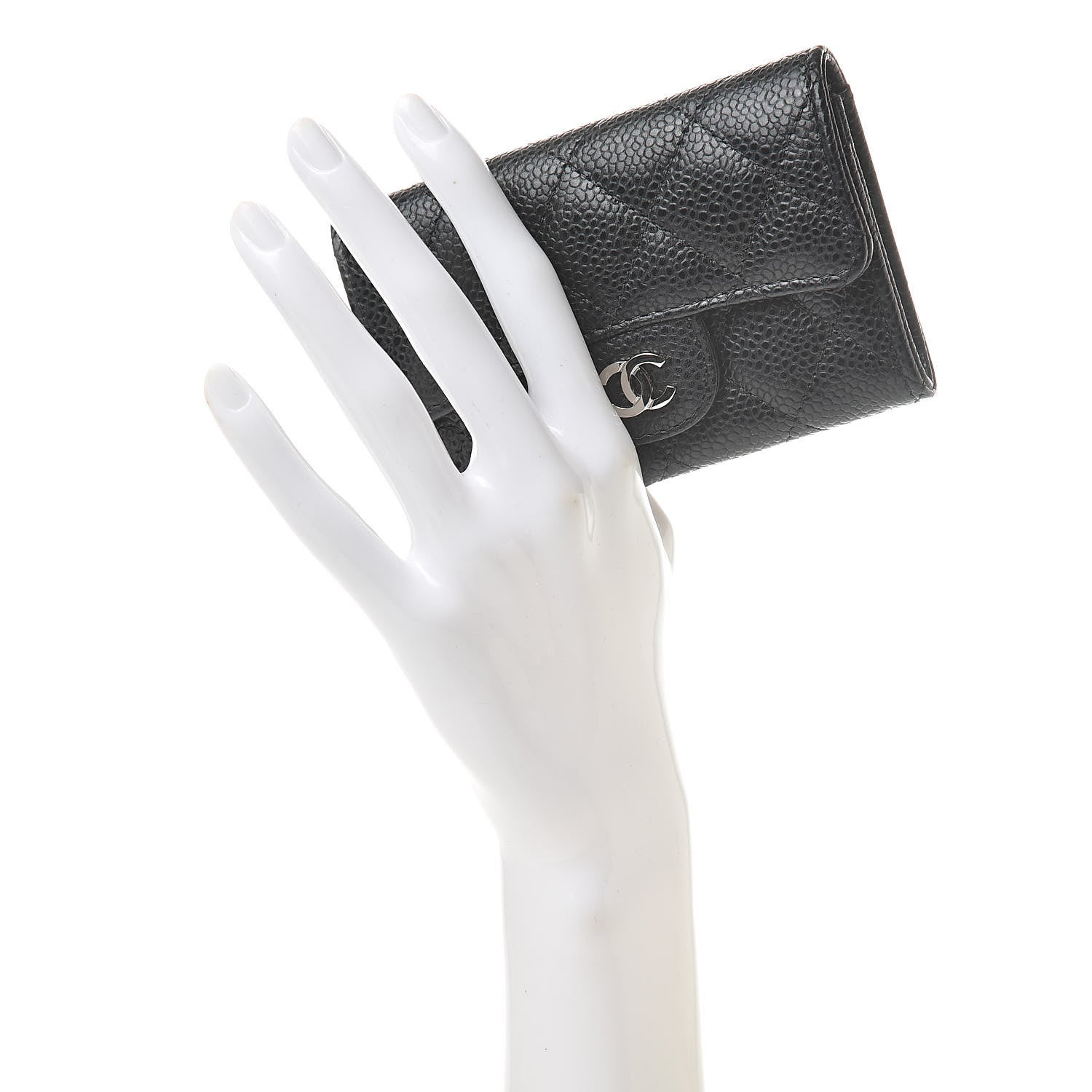 Chanel Caviar Quilted Flap Card Holder Black 2 of 9