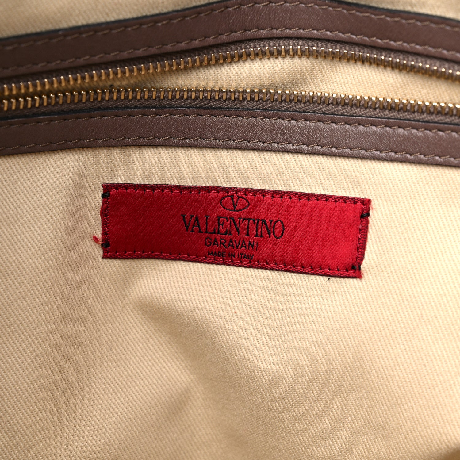Valentino Garavani Vitello Rockstud Dome Satchel Taupe 5 of 16