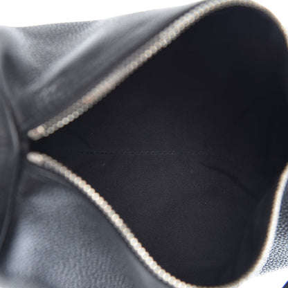 Christian Dior HOMME Grained Calfskin Mens Roller Pouch Black 5 of 8