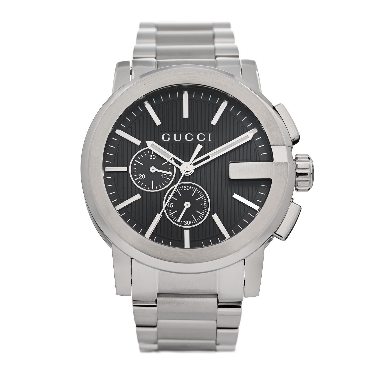 Gucci Stainless Steel 44mm G-Chrono Quartz Watch Black 1 of 5