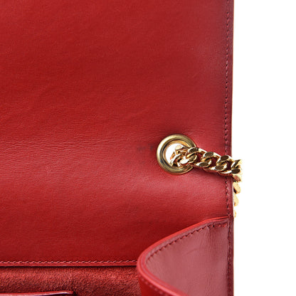 Saint Laurent Smooth Calfskin Medium Classic Monogram Kate Tassel Satchel Lipstick Red 13 of 23