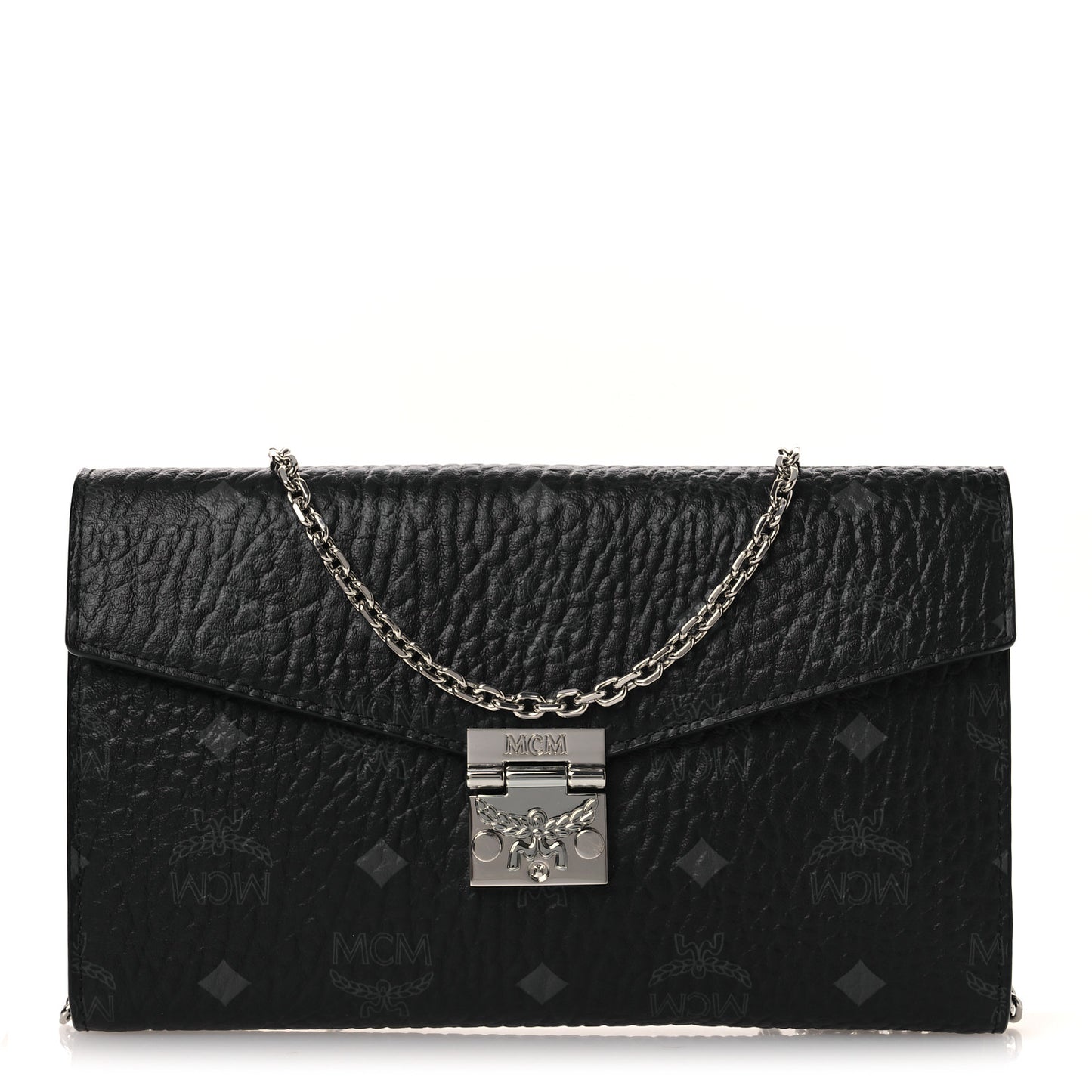 Visetos Medium Patricia Wallet On Chain Black