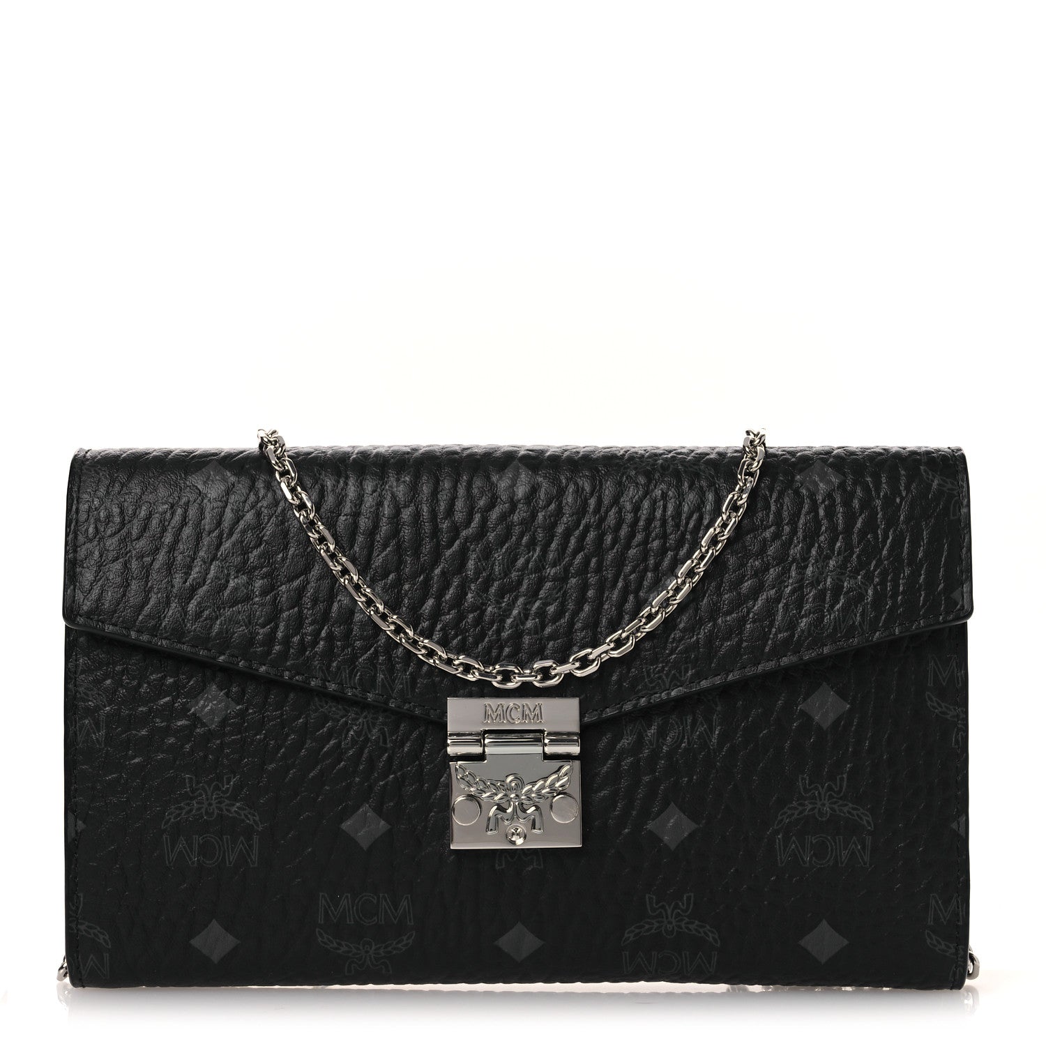 MCM Visetos Medium Patricia Wallet On Chain Black 1 of 11