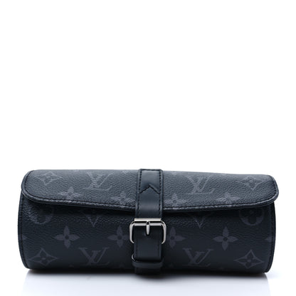 Louis Vuitton Monogram Eclipse 3 Watch Travel Case 1 of 8