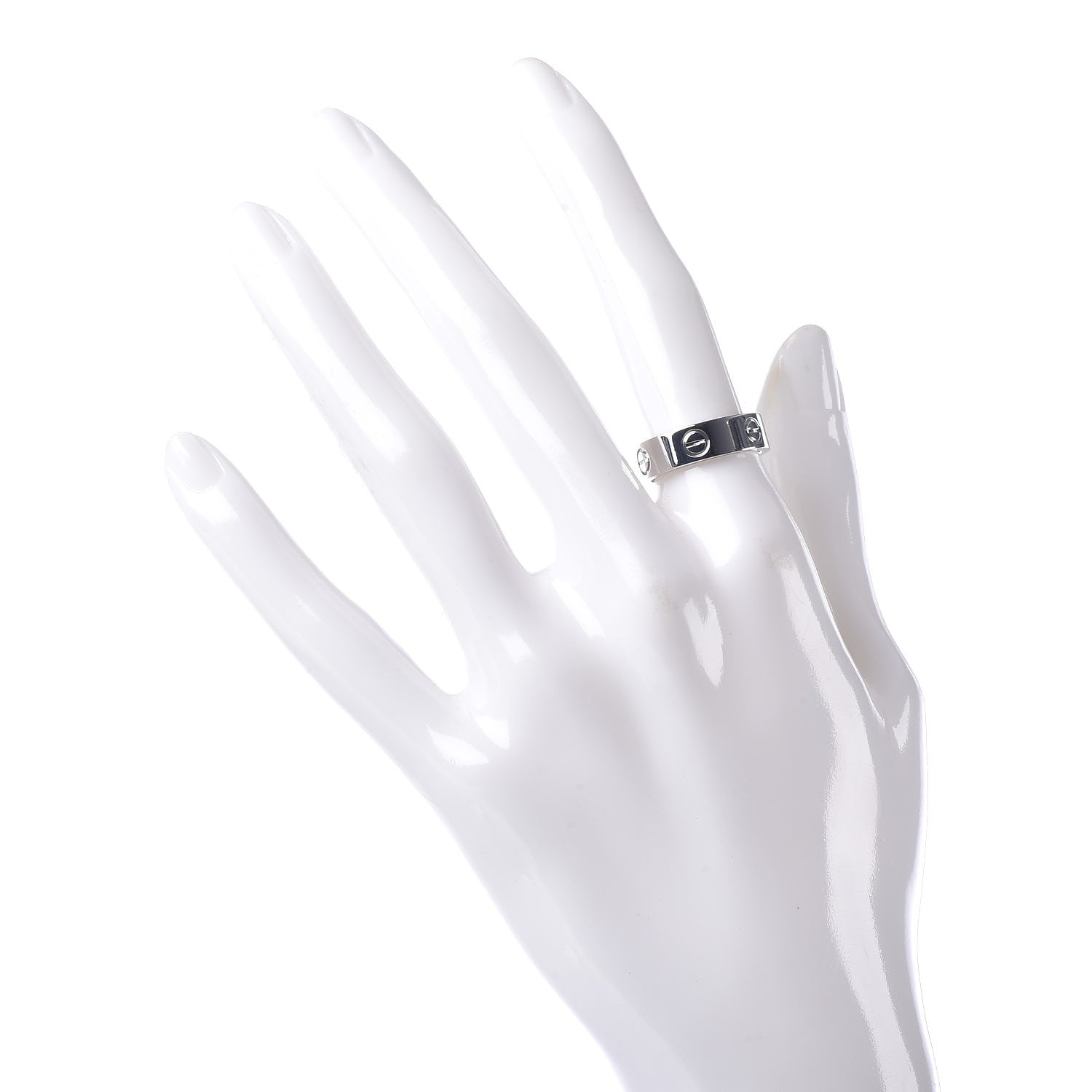 Cartier 18K White Gold 5.5mm LOVE Ring 52 6 2 of 6