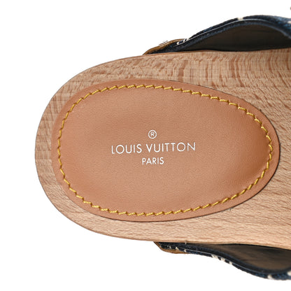 Louis Vuitton Jacquard Since 1854 Cottage Clog Mules 40 Blue 8 of 10
