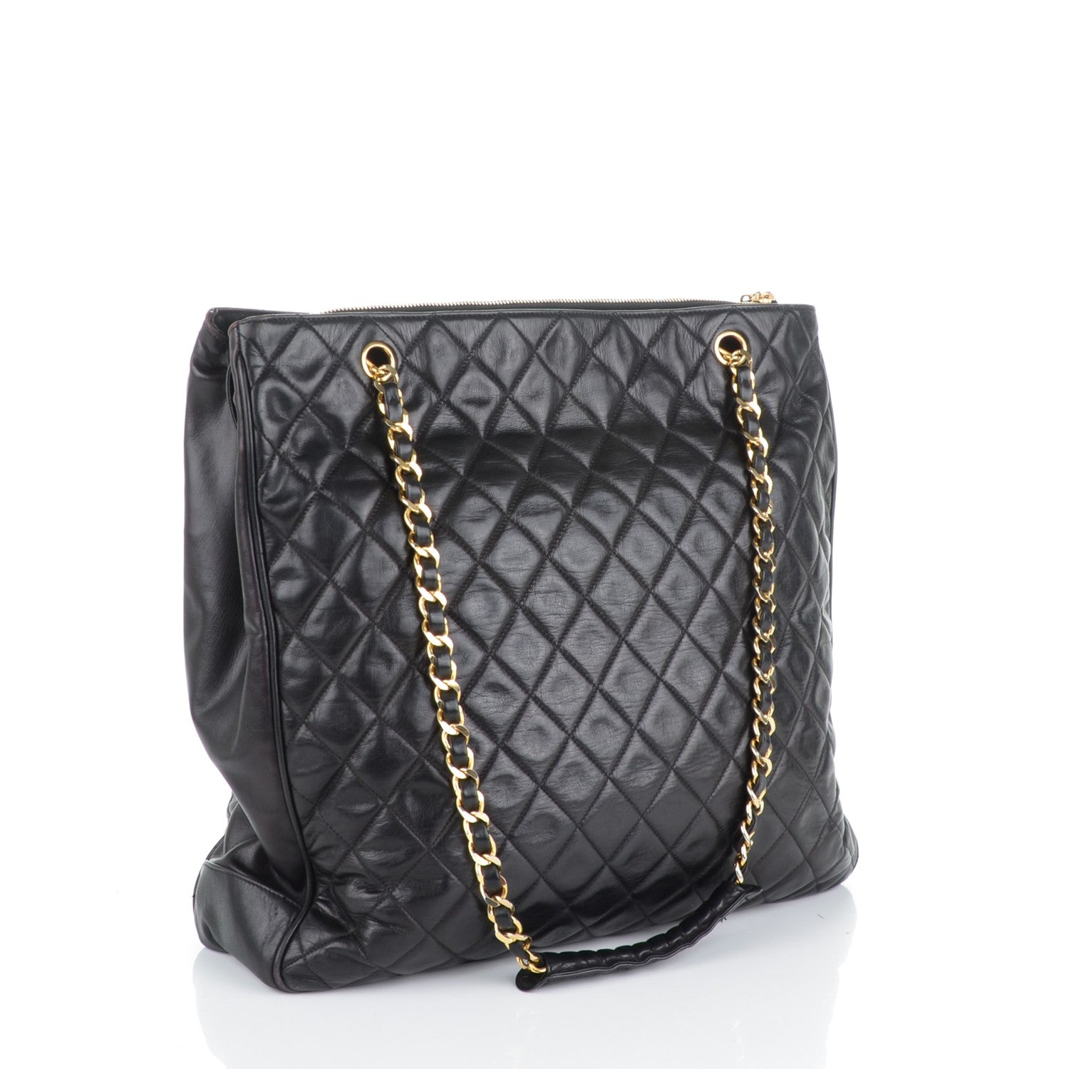 Chanel Lambskin Quilted Tote Black 3 of 8