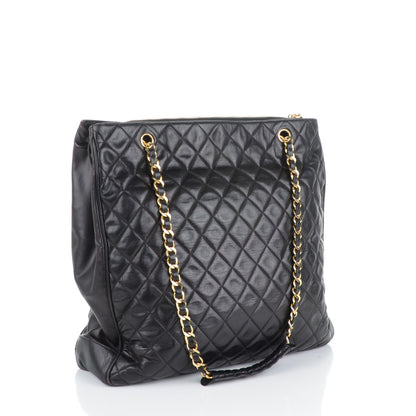 Chanel Lambskin Quilted Tote Black 3 of 8