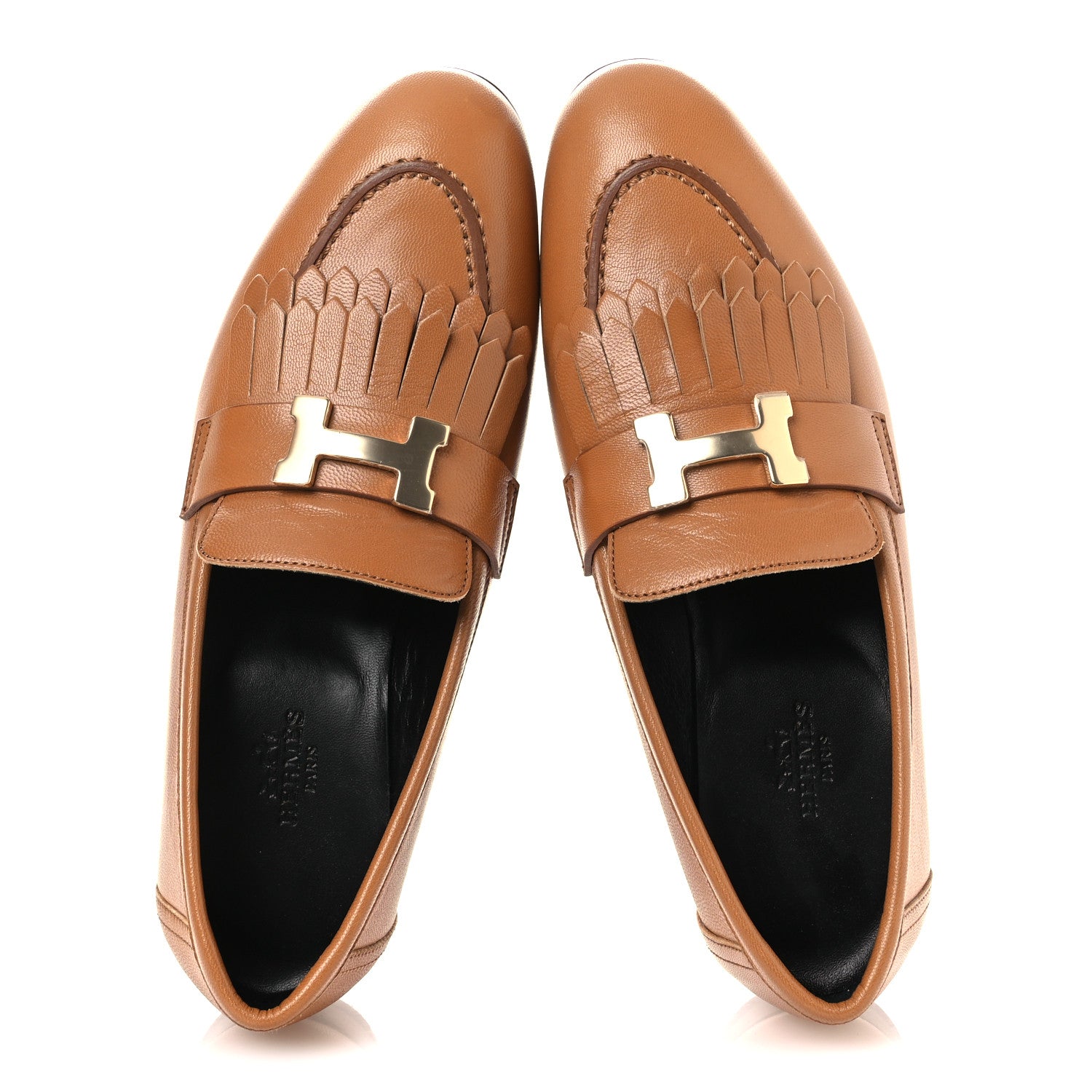 Hermes Goatskin Womens Royal Loafers 36 Naturel 2 of 13