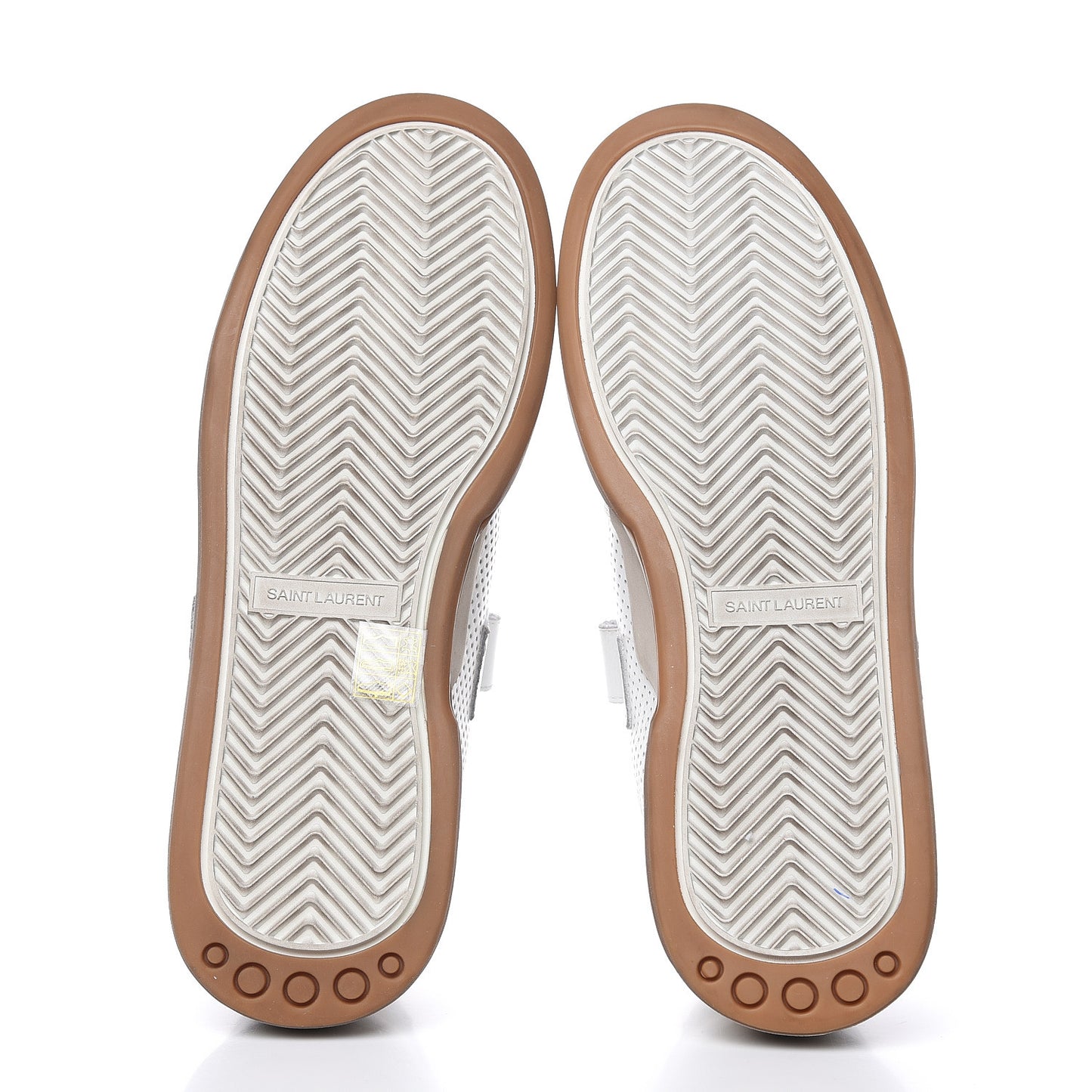 Calfskin Perforated Mens SL24 Sneakers 41 White
