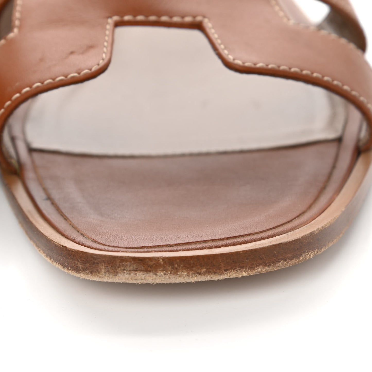 Box Calfskin Oran Sandals 38.5 Gold