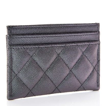 Chanel Iridescent Caviar Quilted Card Holder Black 3 of 9