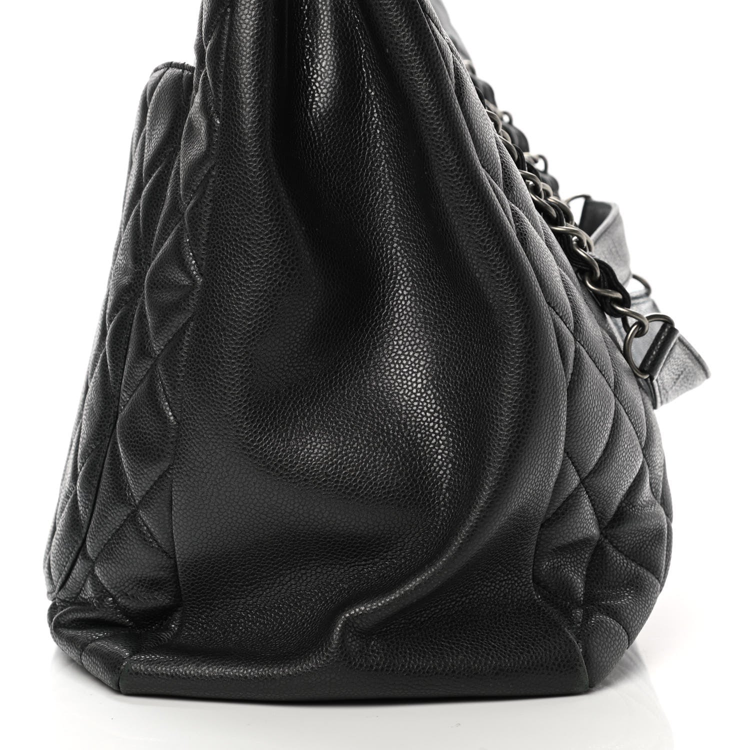 Chanel Caviar Quilted XXL Grand Shopping Tote GST Dark Grey 14 of 17