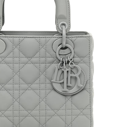 Christian Dior Ultra Matte Calfskin Cannage Small My ABCDior Lady Dior Gray 7 of 11