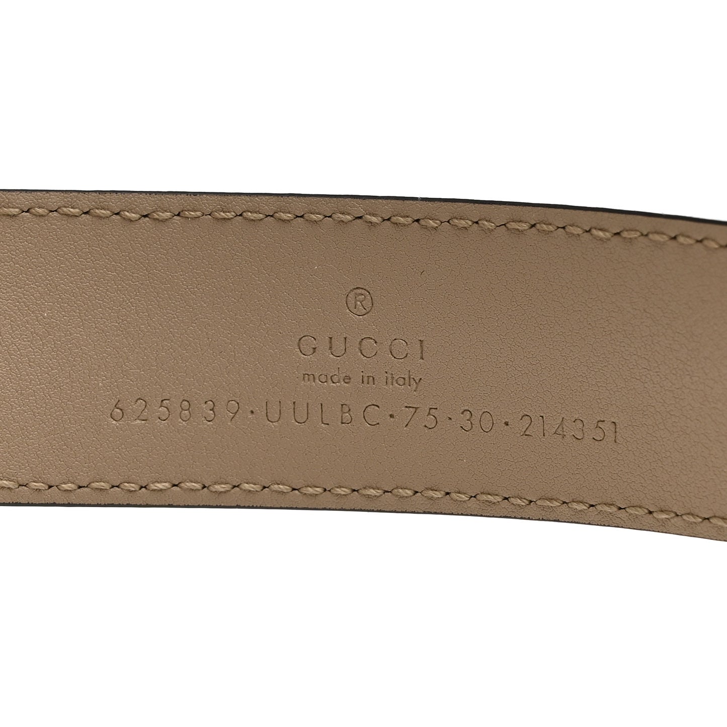 GG Supreme Monogram Matte Plutone Calfskin Double G 40mm Belt 75 30 Beige Mystic White Oatmeal