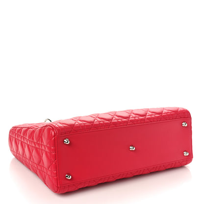 Christian Dior CHRISTIAN DIOR Lambskin Cannage Large Lady Dior Fuchsia 4 of 10