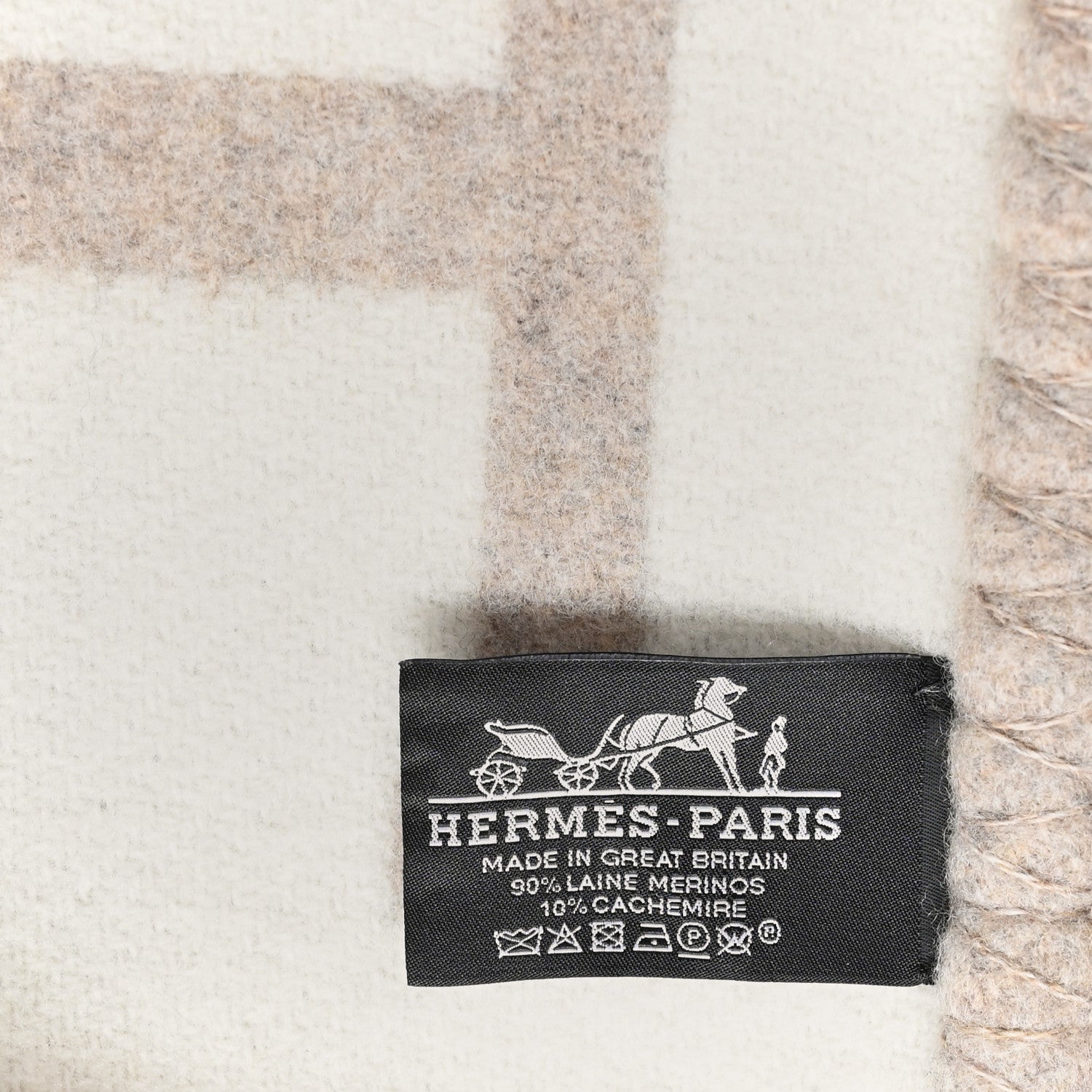 Hermes Wool Cashmere Avalon III Blanket Coco Camomille 3 of 3