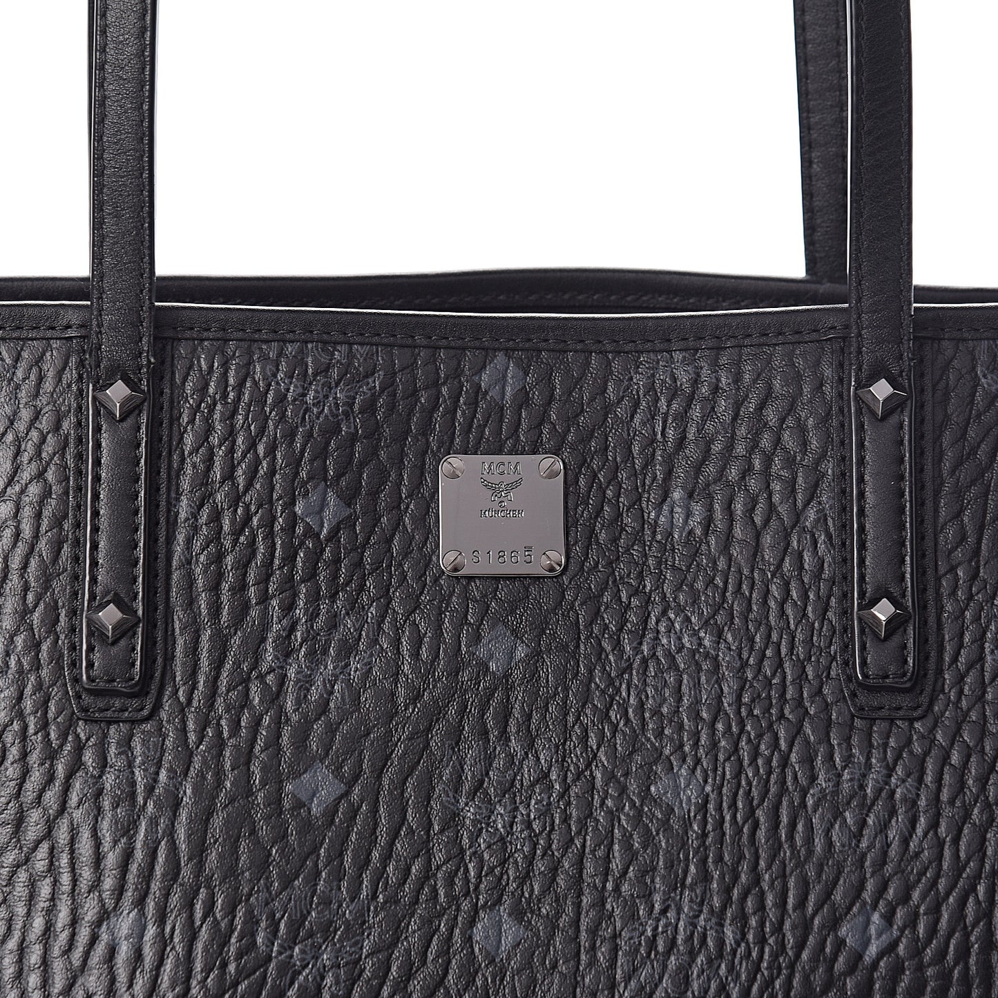 Visetos Medium Anya Zip Top Shopper Tote Black