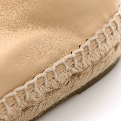 Chanel Lambskin Quilted CC Espadrilles 40 Beige 9 of 9