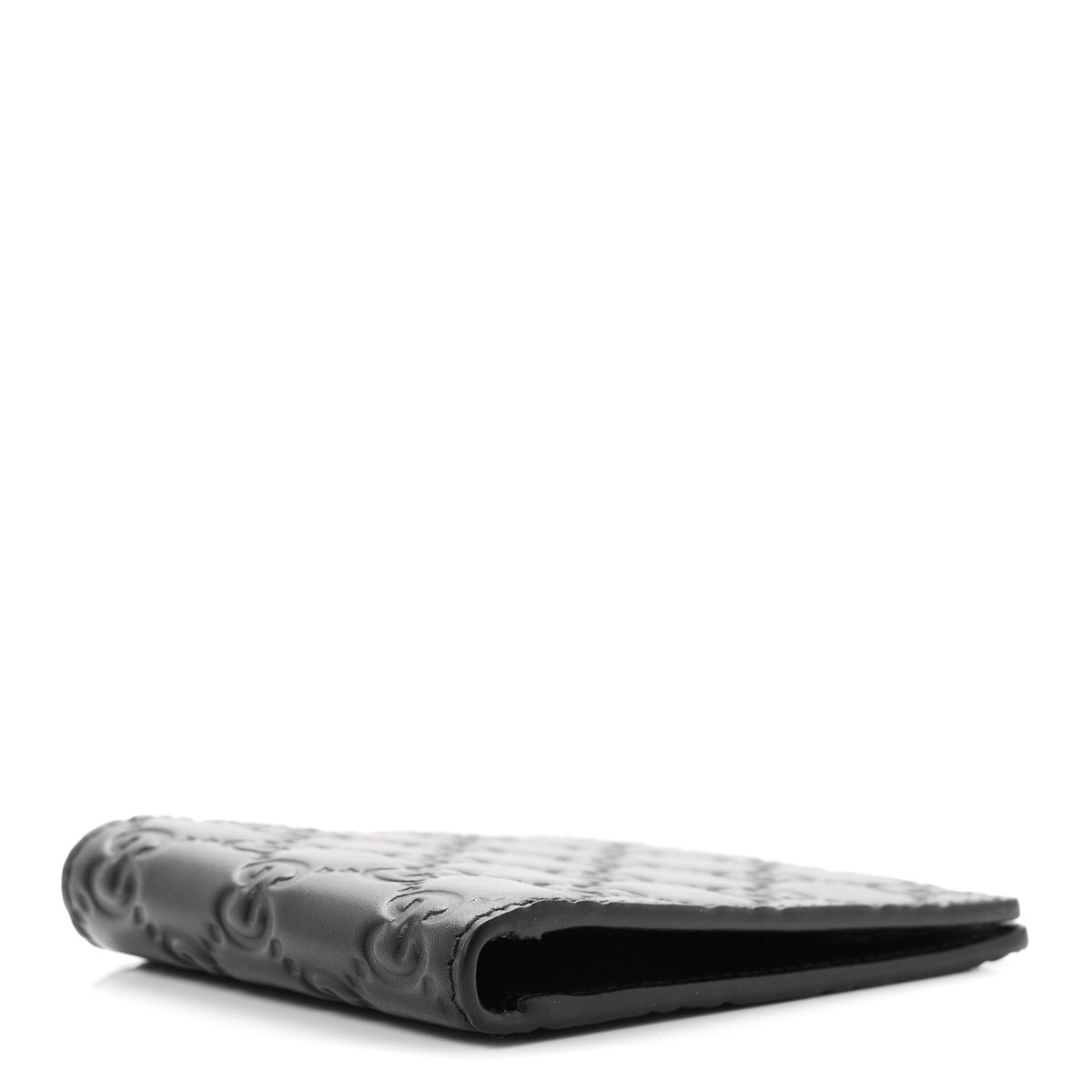 Gucci GG Calfskin Embossed Emblem Bi-Fold Wallet Black 4 of 7