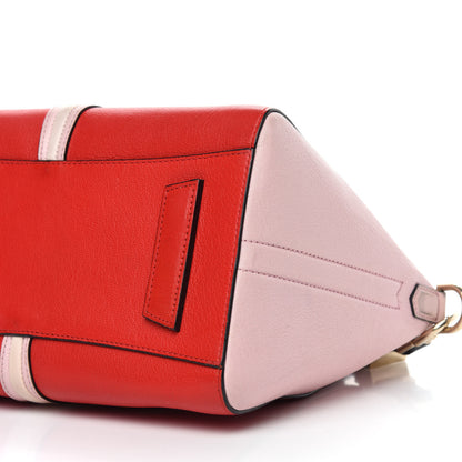 Givenchy Sugar Goatskin Small Tri-Color Antigona Red Pink Black 10 of 13