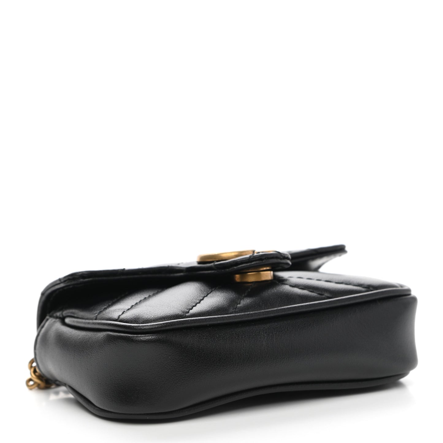 Calfskin Matelasse GG Marmont 2.0 Coin Purse On A Chain Black
