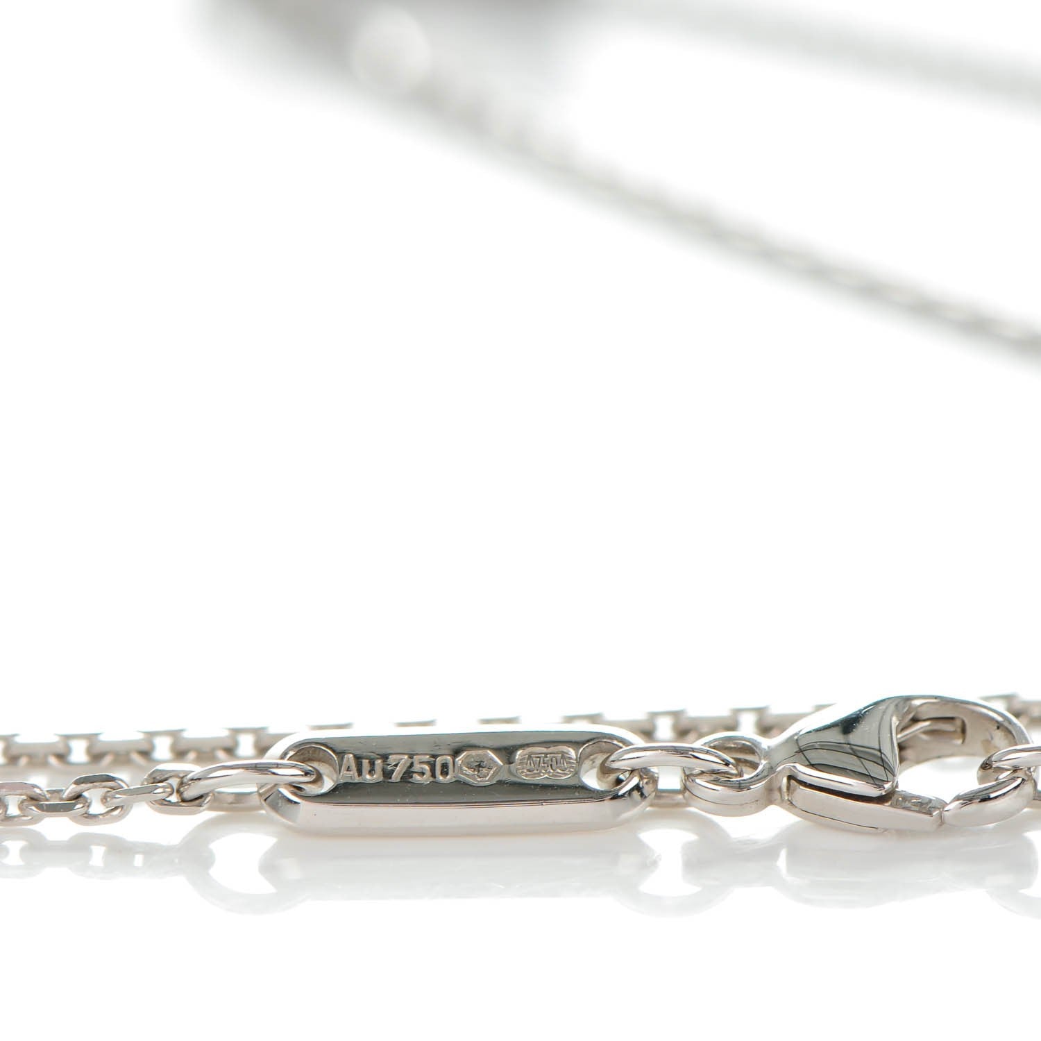 Chopard 18K White Gold Diamond Good Luck Charms Evil Eye Pendant Necklace 5 of 7