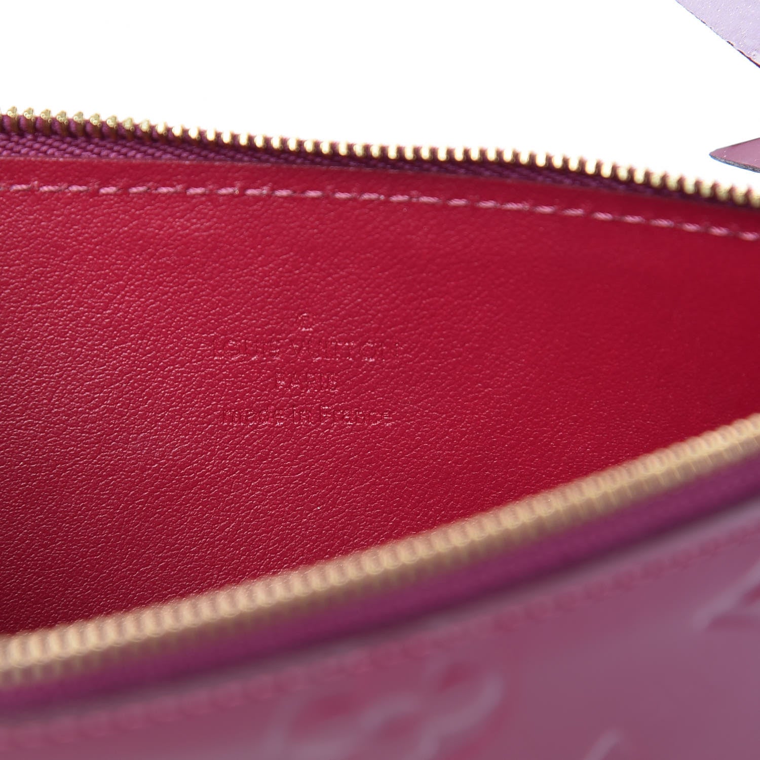 Louis Vuitton Vernis Felicie Chain Wallet Zippered Insert Magenta 6 of 7