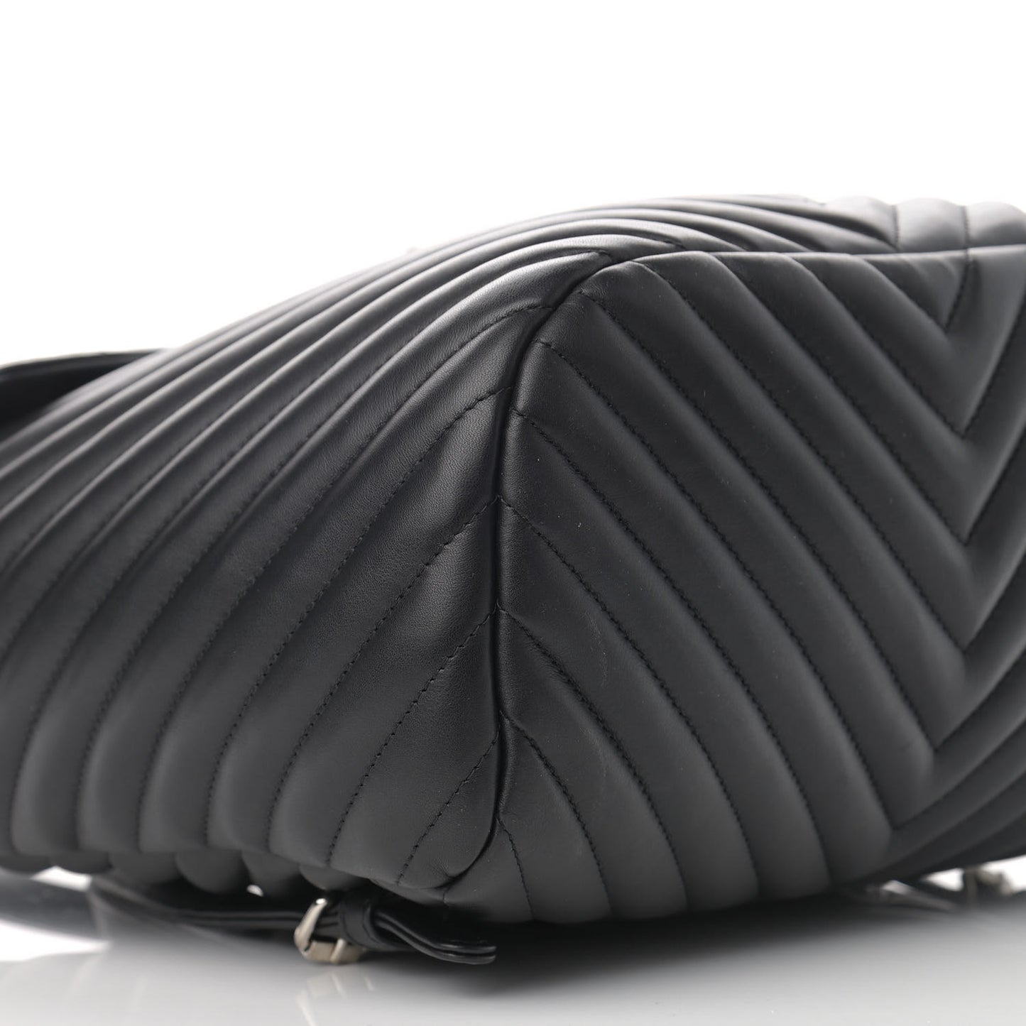 Calfskin Chevron Quilted Large Urban Spirit Backpack Black