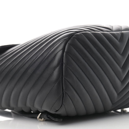 Chanel Calfskin Chevron Quilted Large Urban Spirit Backpack Black 9 of 11
