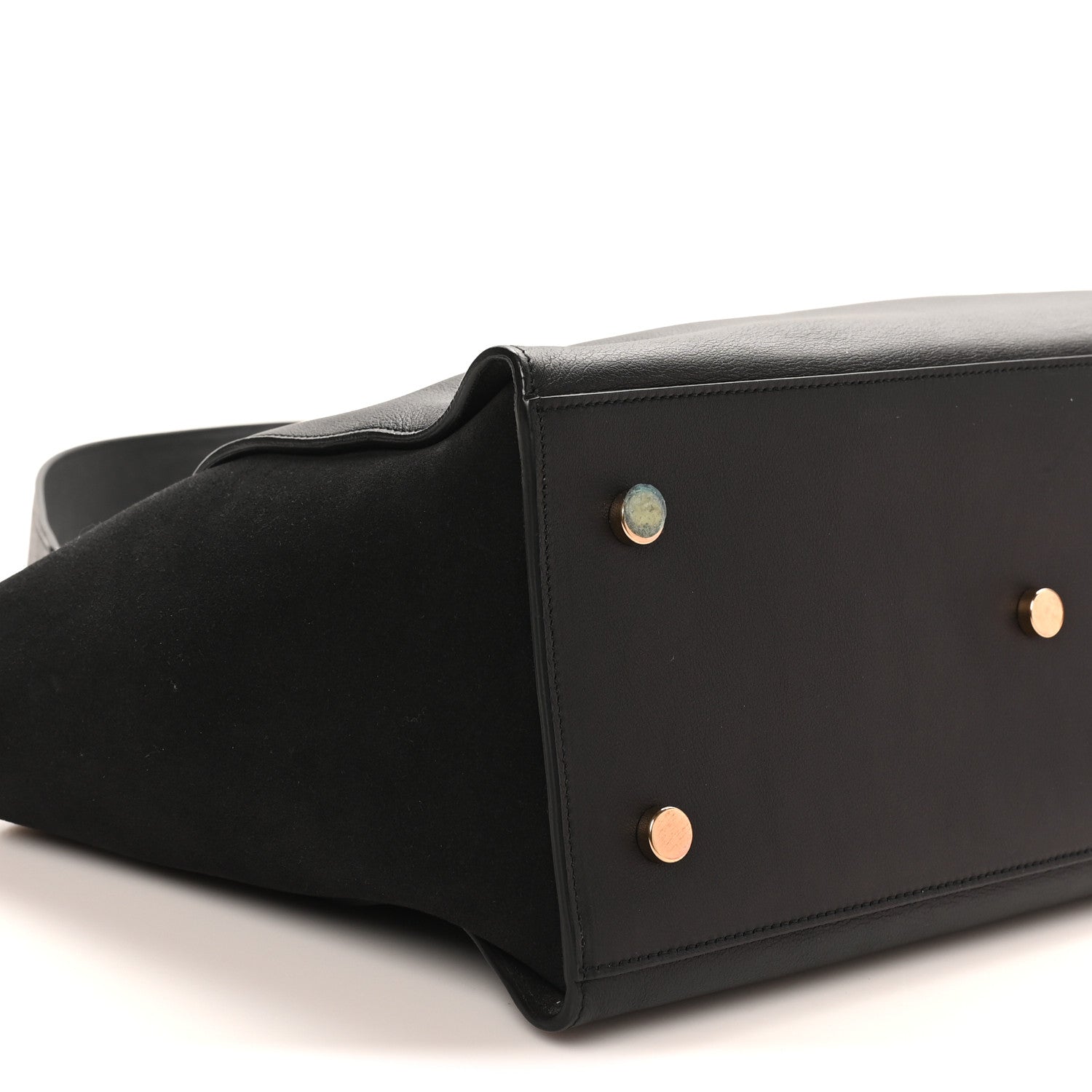 Saint Laurent Calfskin Suede Small Monogram Downtown Cabas Black 7 of 8